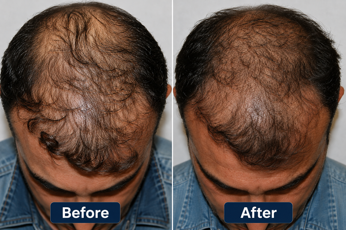 Antes y después de usar el acondicionador