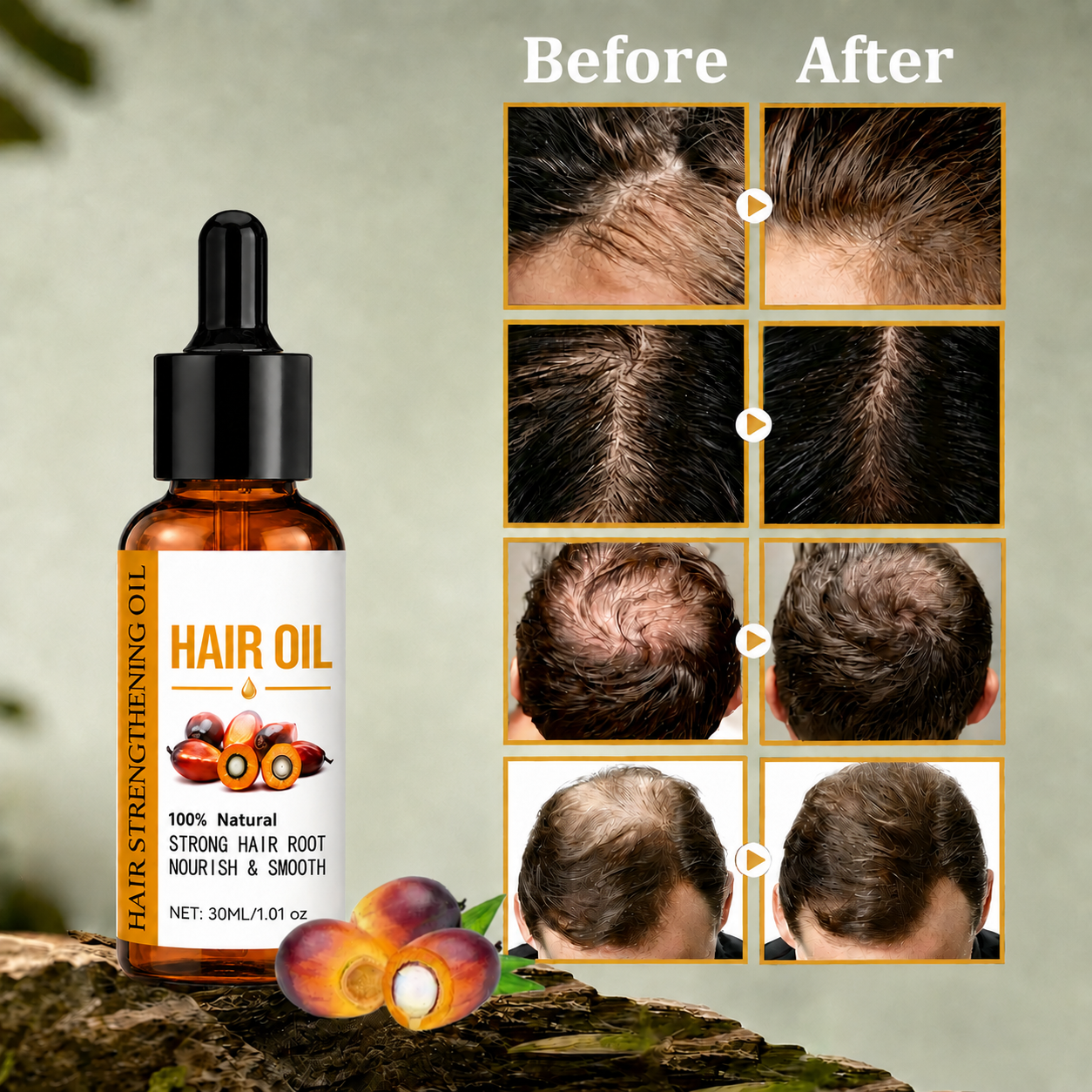 XSCCAC natural hair oil before and after results